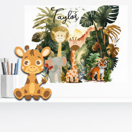 Poster Sonho Safari Exótico de Animais da Selva