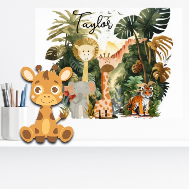 Poster Sonho Safari Exótico de Animais da Selva (Criador carregado)