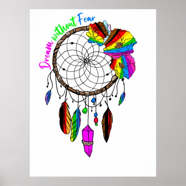 Poster Sonho Sem Medo - Caçador de Sonhos LGBTQ+ (Frente)