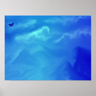 Poster sonhos azuis neon