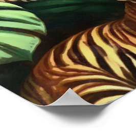 Poster Sonhos da Selva de Tigre Padrão de Superfície Cont