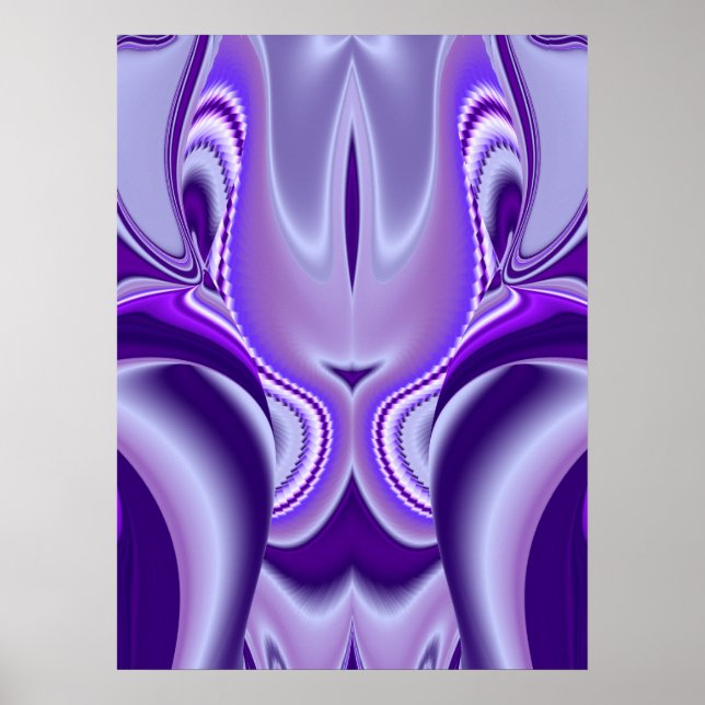 Poster Sonhos de Arco-íris de Flor Roxa (Frente)