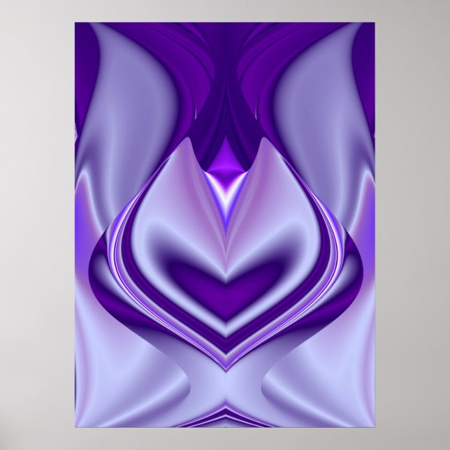 Poster Sonhos de Arco-Íris de Flor Roxo (Frente)