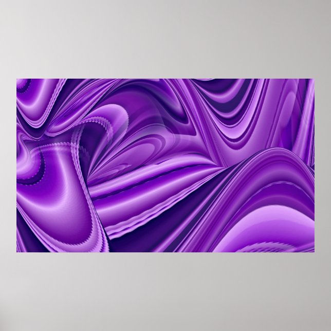 Poster Sonhos de Arco-Íris de Flor Roxo (Frente)