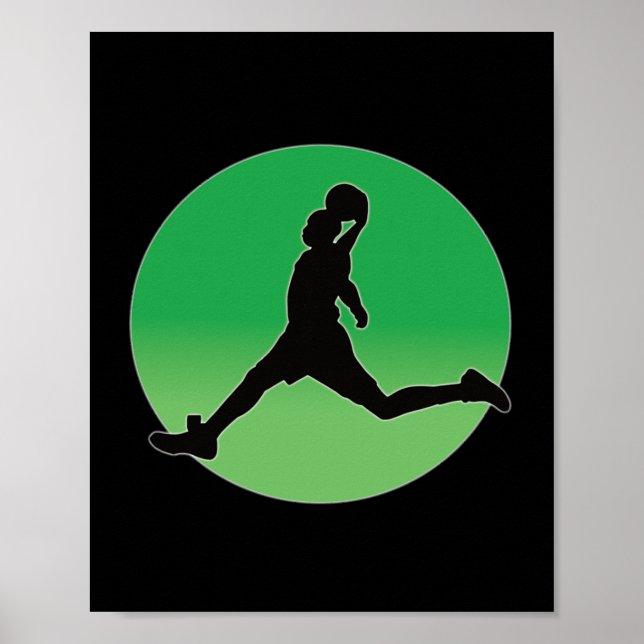 Poster Sonhos de basquetebol Dunking Design Hoop (Frente)