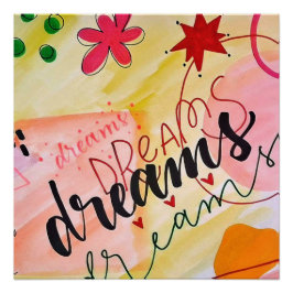 Póster Sonhos de Cartaz Lustroso