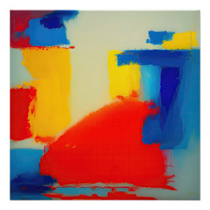 Póster "Sonhos de Cobalto" Abstrato Art