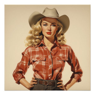 Póster Sonhos de Cowgirl Indomada: Sussurros Selvagens do