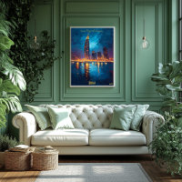 Sonhos de Dubai - Reflexões Iluminadas em Linha do
