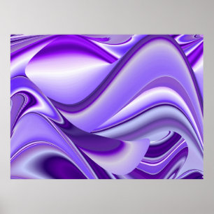 Póster Sonhos de neve roxa, Abstrato Fantasia Arte Arco-