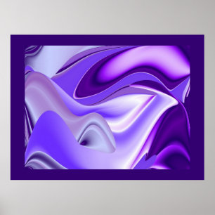 Póster Sonhos de neve roxa, Abstrato Fantasia Arte Arco-