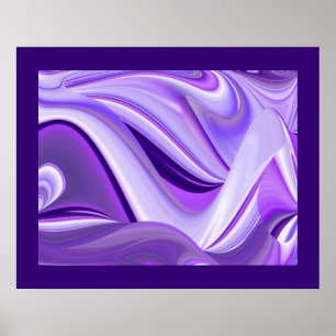 Póster Sonhos de neve roxa, Abstrato Fantasia Arte Arco-Í