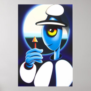 Poster Sonhos de um Surrealista de Tartaruga Azul Ken Gag