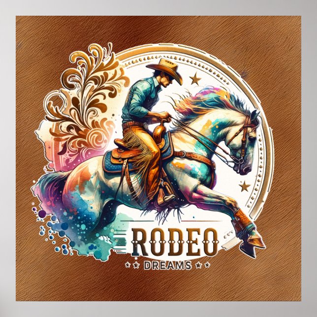 Poster Sonhos legal com o Cowboy Rodeo (Frente)