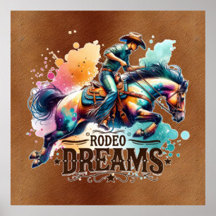 Poster Sonhos legal com o Cowboy Rodeo