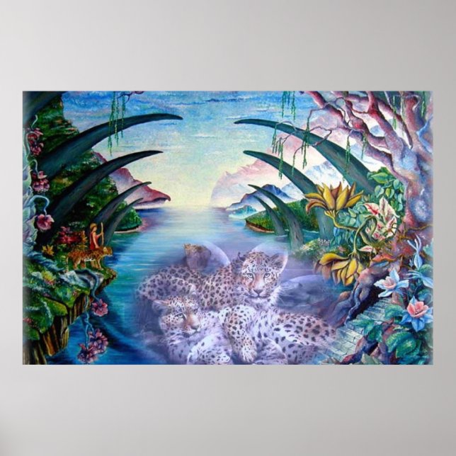 Póster Sonhos-leopardo (Frente)