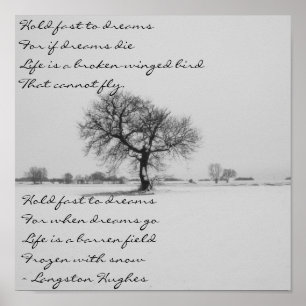 Póster Sonhos por Langston Hughes