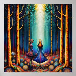 Poster Sonhos Psicodélicos na Arte Florestal