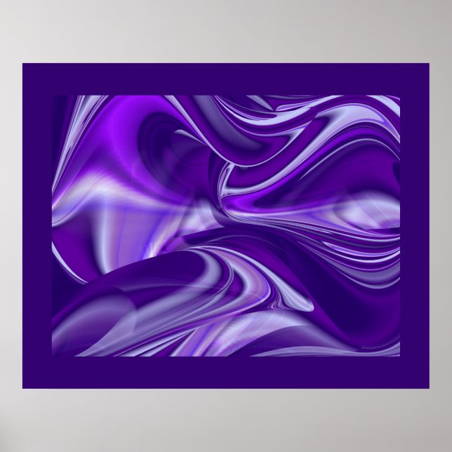 Póster Sonhos Roxos, Arte de Arco-Íris de Fantasia Abstra (Frente)
