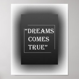 Poster Sonhos se Tornam Realidade - Inspirador