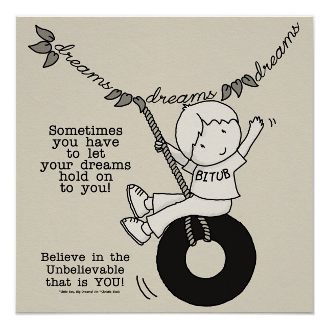 Póster Sonhos te seguram (Frente)