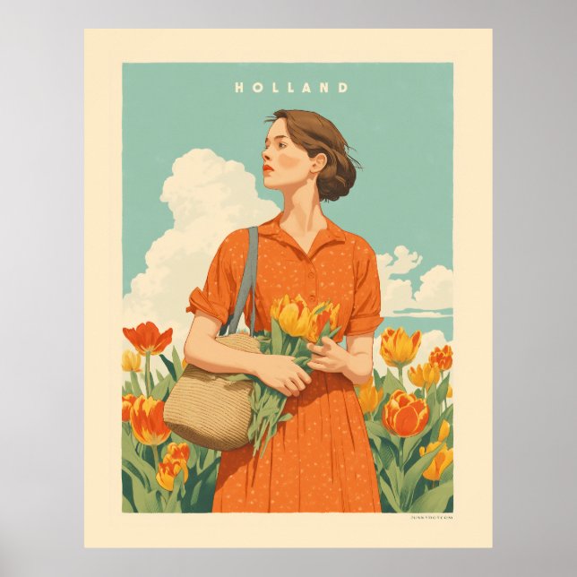 Poster Sonhos Tulip na Holanda (Frente)
