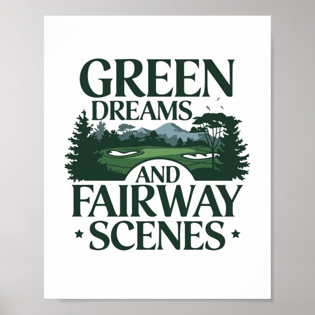 Poster Sonhos Verdes, Trendência de Golfe (Frente)
