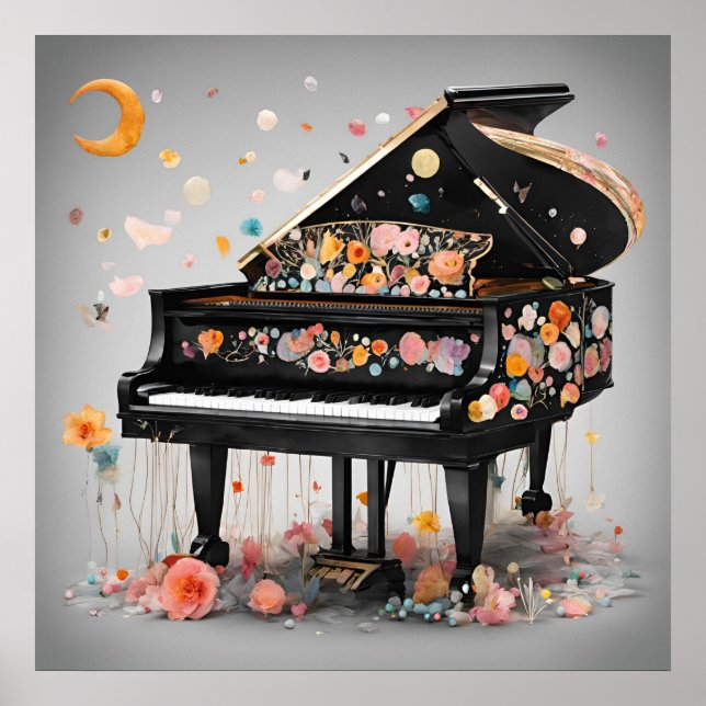 Poster Sonhos Whimsical Piano (Frente)