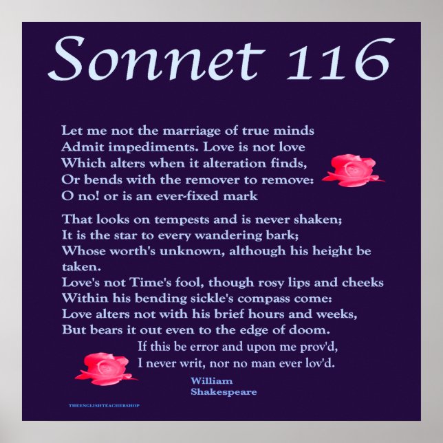 Poster Sonnet 116 (Frente)
