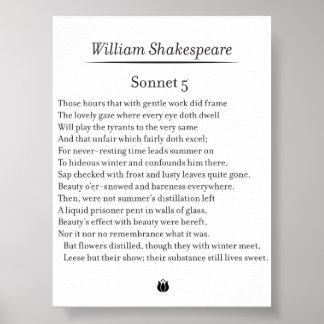 Poster Sonnet 5 por William Shakespeare