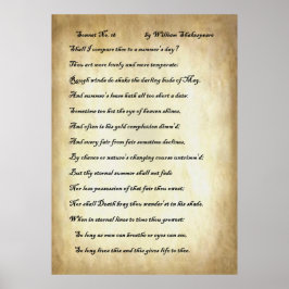 Poster Sonnet nº 18, de William Shakespeare