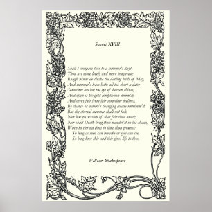 Poster Sonnet nº 18 por William Shakespeare