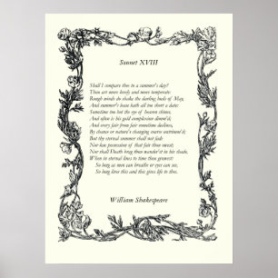 Póster Sonnet nº 18 por William Shakespeare