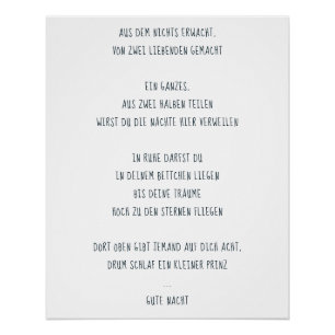 Póster “sono um príncipe pequeno "