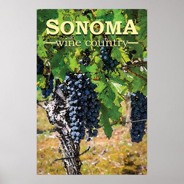 Poster Sonoma Wine Country (Frente)