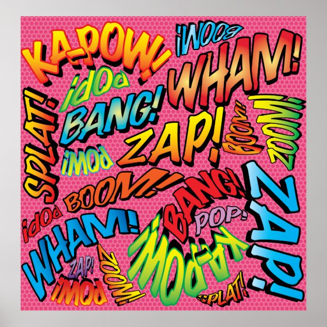 Poster Sons de Pop de Arte Retrópico Divertido (Frente)