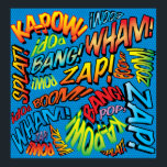 Poster Sons divertidos de histórias em quadrinhos pop art<br><div class="desc">Um design divertido, legal e moderno inspirado em arte pop de HQ retrô que coloca o wham, zap, pow no seu dia. O presente perfeito para super-heróis, seus amigos, familiares ou como um mimo para você mesmo. Criado por ComicBookPop© em www.zazzle.com/comicbookpop*</div>