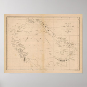 Poster Sooloo Sea, Arquipélago, Filipinas