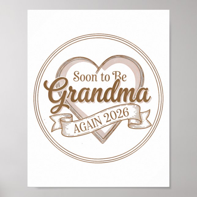 Poster Soon To Be Grandma Again 2026 Loading Pregnancy An (Frente)