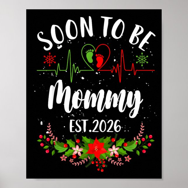 Poster Soon To Be Mommy 2026 First Time Pregnancy Announc (Frente)