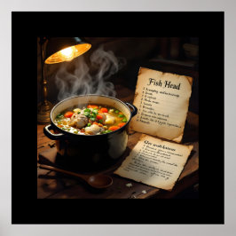 Poster Sopa de cabeça de peixe caribenho