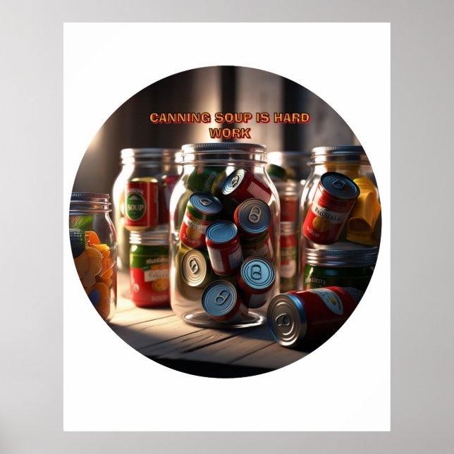 Poster Sopa De Canning É Trabalho De Duro (Frente)