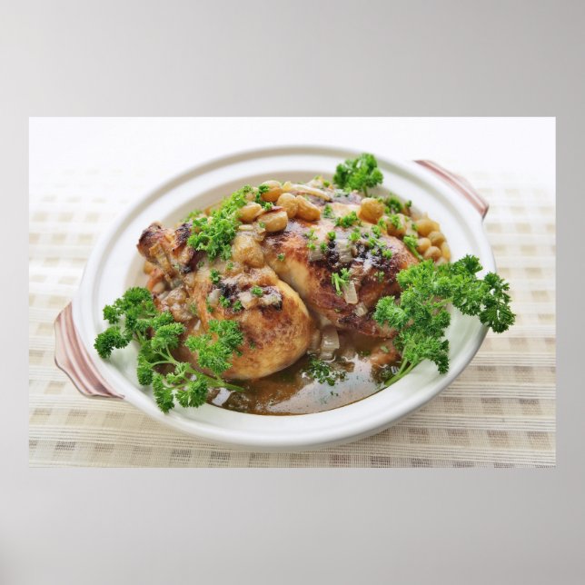 Poster Sopa de frango servida lindamente (Frente)