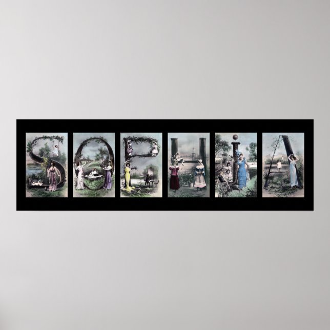 Poster SOPHIA - Alphabet - Letra Name Art (Frente)