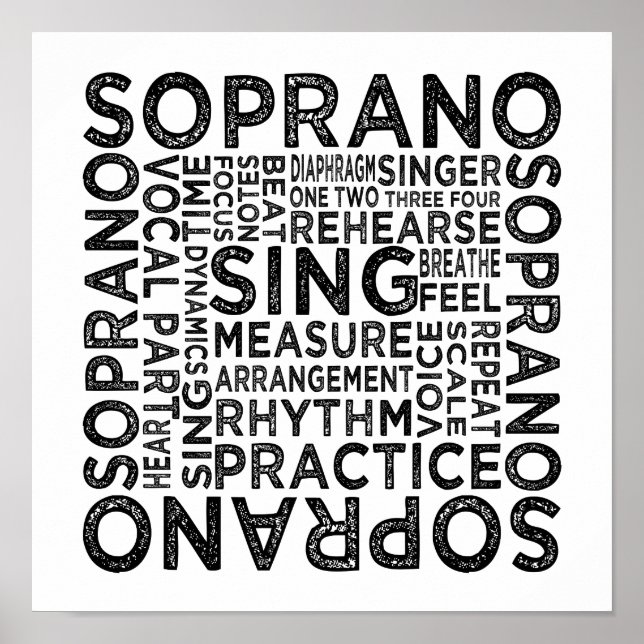 Poster Soprano Typografia (Frente)
