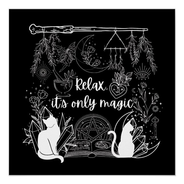 Póster Sorcerer's Serenity: Relaxe, é o único Design mági (Frente)