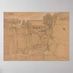 Poster Sorrento Francois Edouard Bertin (Francês, 1797-18