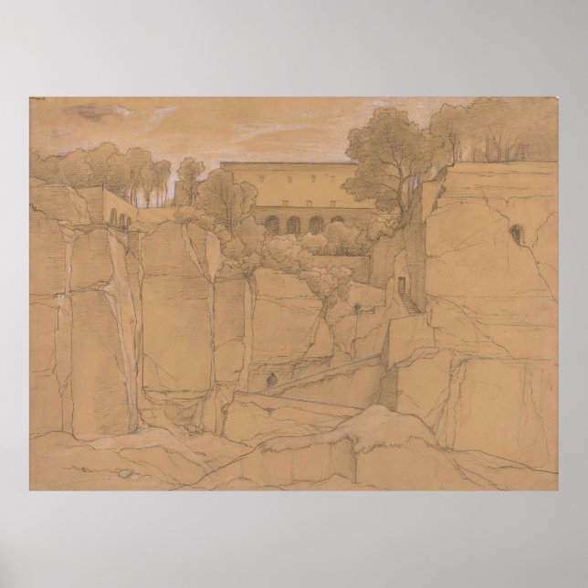 Poster Sorrento Francois Edouard Bertin (Francês, 1797-18 (Frente)