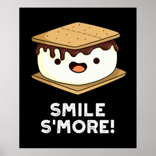 Poster Sorria Mais Engraçado Comida Doce Arrefecimento BG