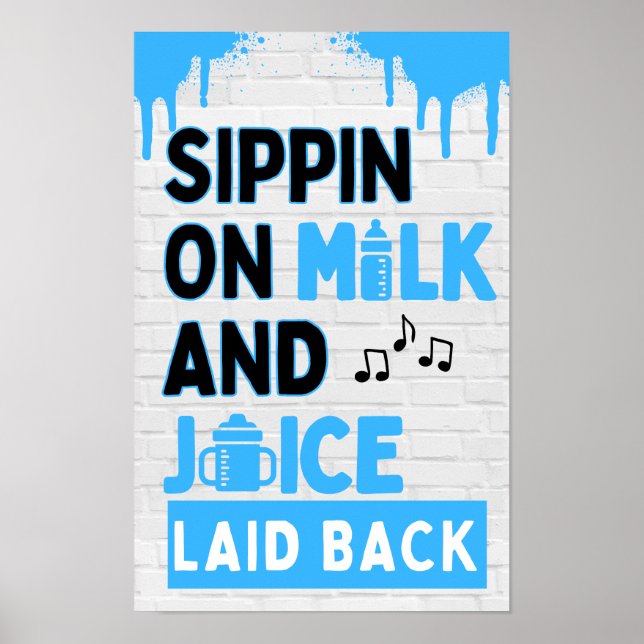 Poster Sorrindo com Leite e Suco Black & Blue Hip Hop (Frente)